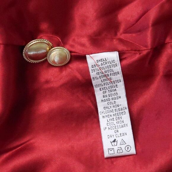 Joan Rivers Red Chanelesque Jacket Size 14 - Picture 6 of 11